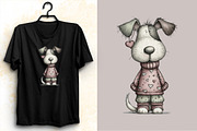 Whimsical Valentine Funny Dog Clipar, an Illustration by SVGArt (Thumbnail 5 of 8)