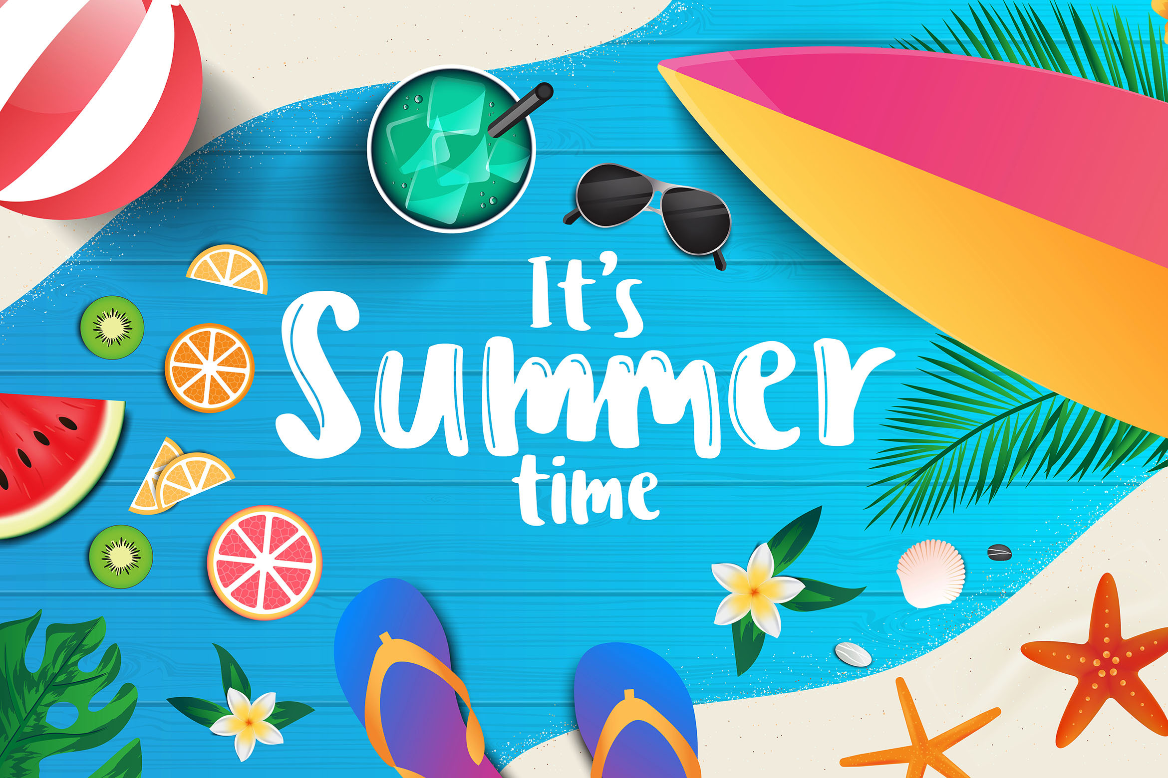 Summer Background design, a Decorative Illustration by Creative Graphics