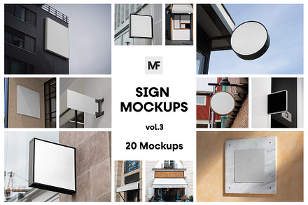 Signage Mockups vol.03 - Advertising, an Advertising Mockup by MockupForest