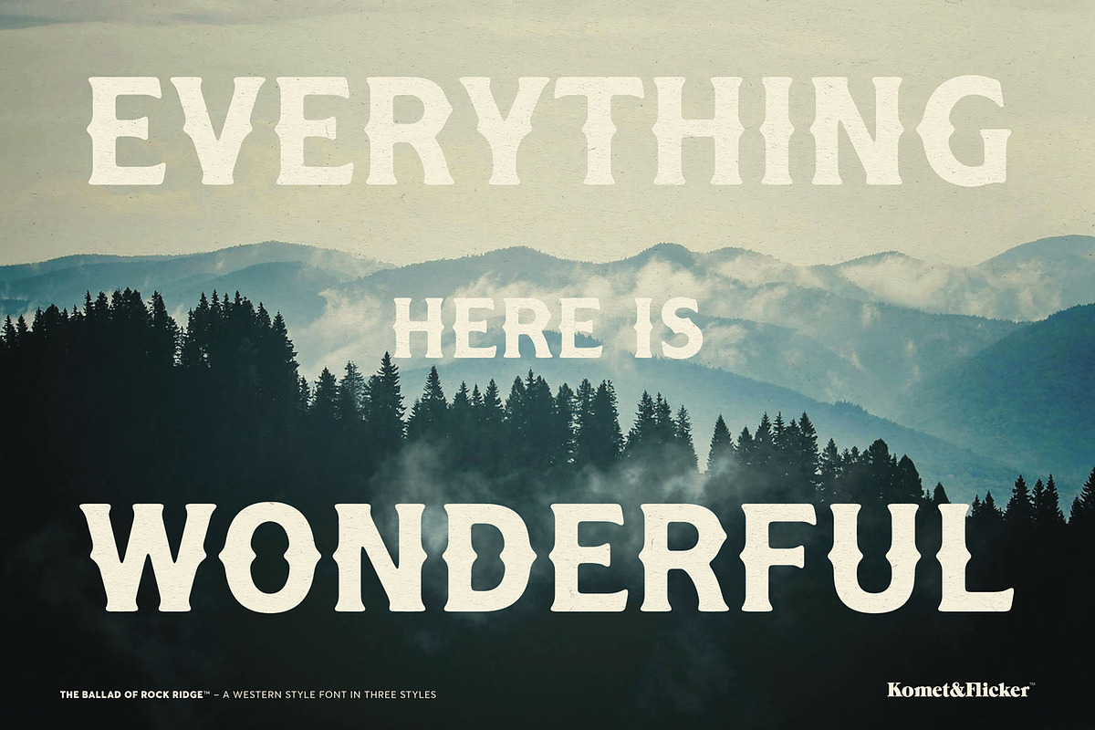 The Ballad of Rock Ridge, a Serif Font by Komet & Flicker (Photo 9 of 14)