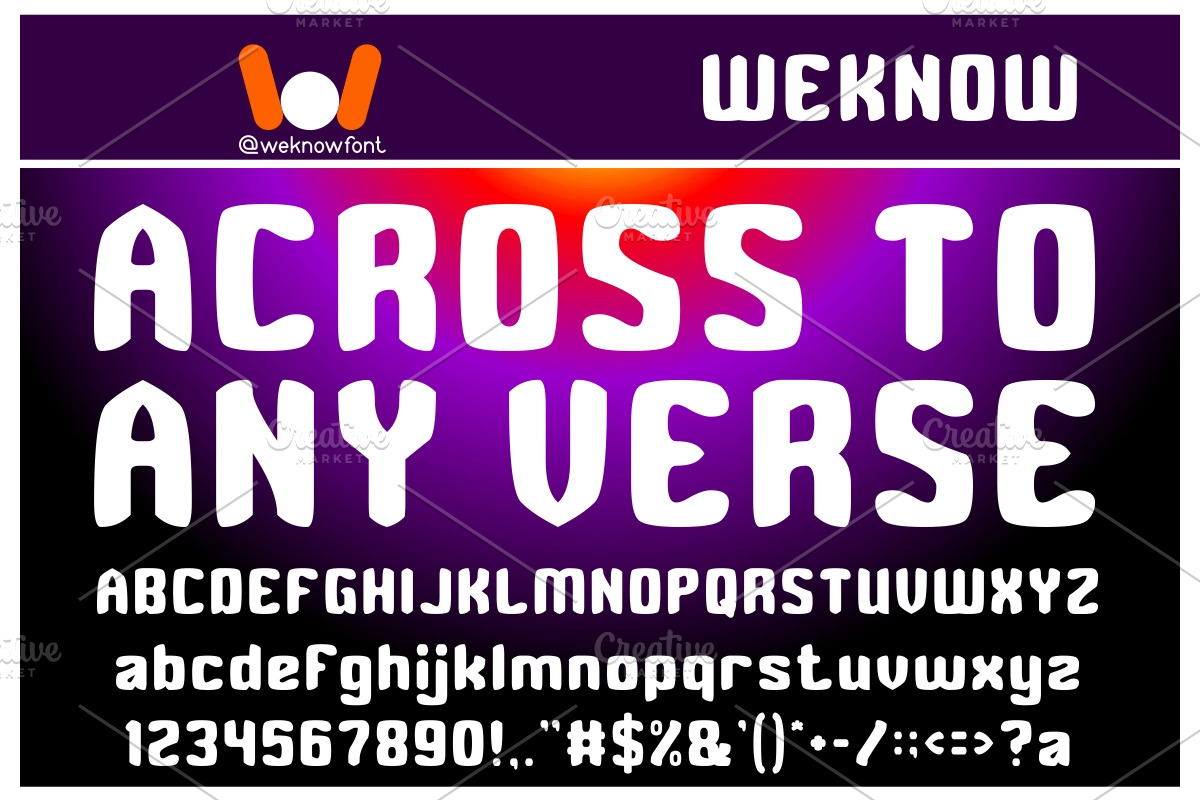 Across to any verse font, a Font by weknow (Photo 1 of 5)