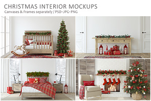 MAGIC CHRISTMAS Frame Mockups, a Print Template by MyHomeMockups