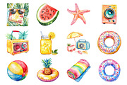 Summer Pool Party Clipart, an Illustration by Design Market (Thumbnail 3 of 5)