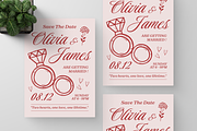 Red Minimalist Wedding Invitation, an Invitation Template by Annora Studio (Thumbnail 4 of 6)
