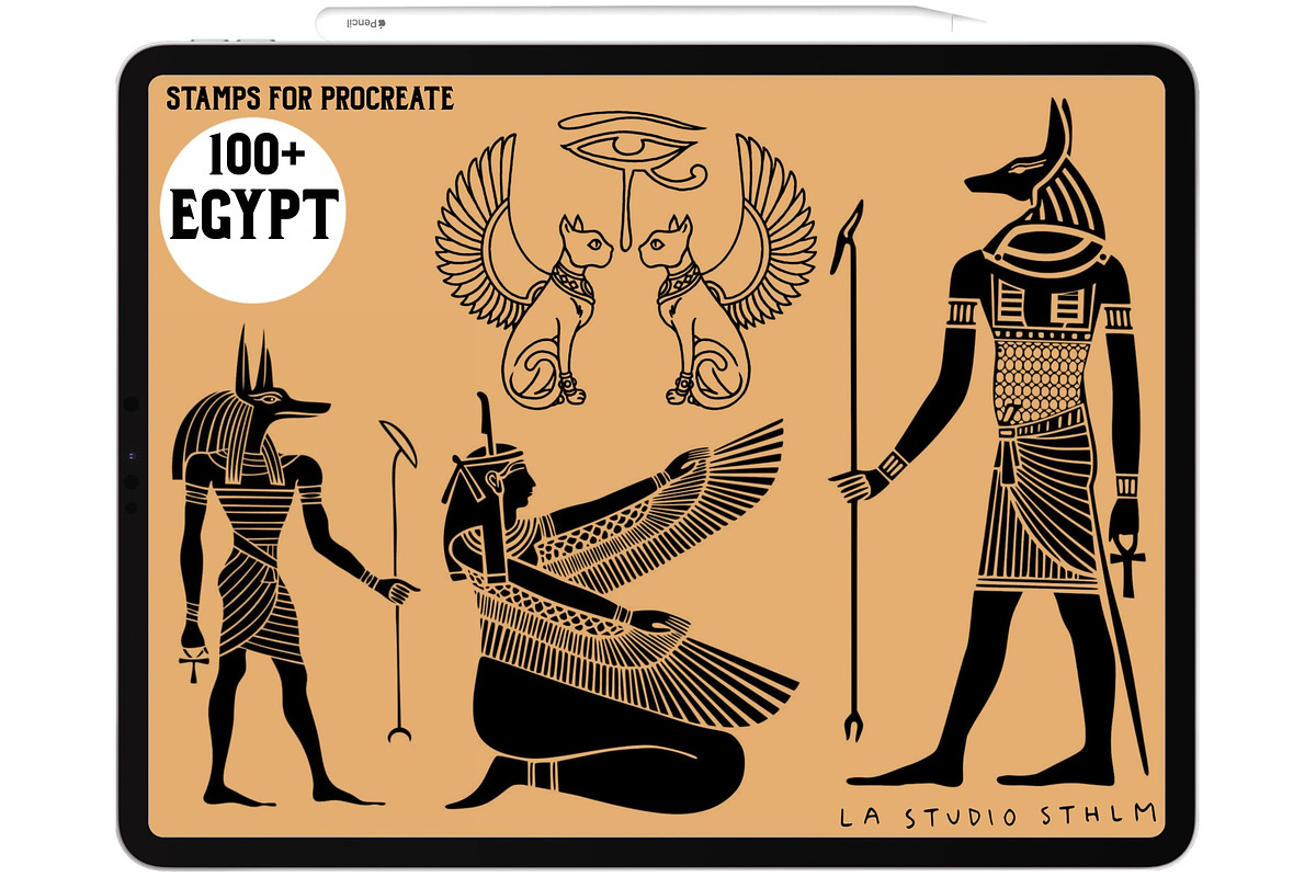 Egypt - Procreate Tattoo Stamp Set, a Brush Add-On by LA Studio Sthlm (Photo 4 of 7)