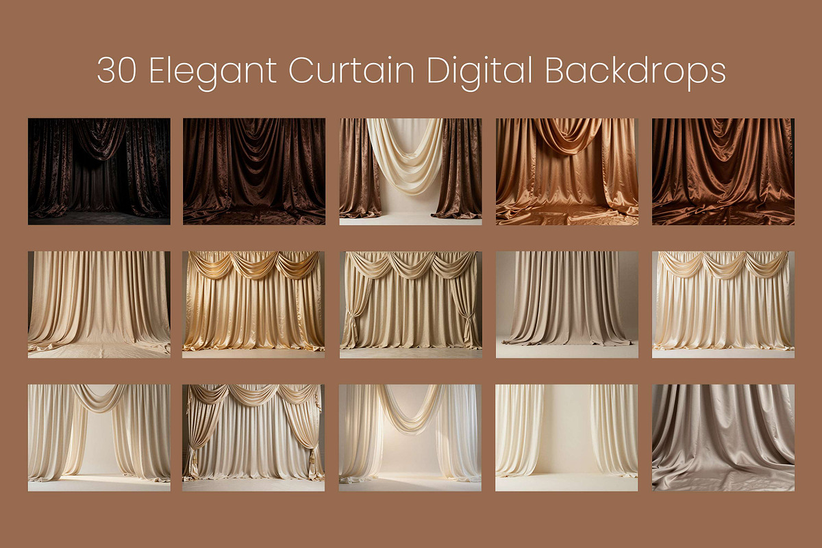 Elegant Curtain Digital Backdrop, a Background Graphic by 3Motional (Photo 10 of 19)