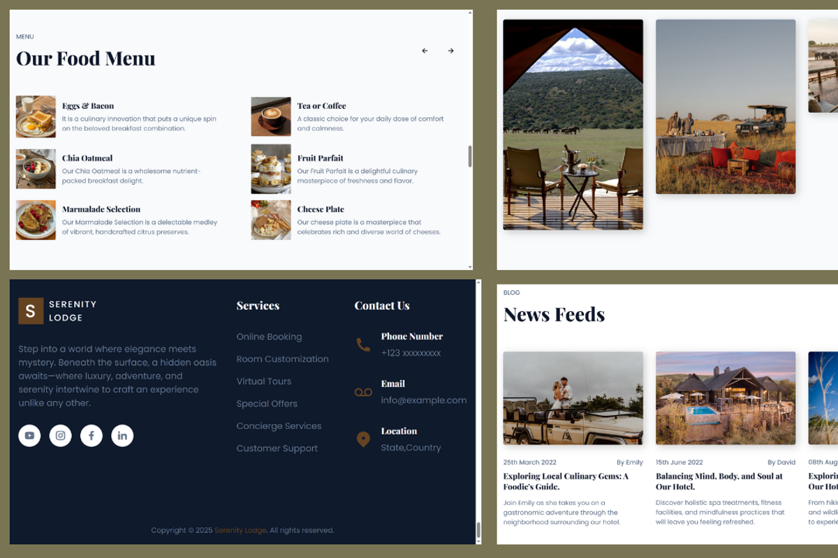Serenity-Wildlife & Tourism Template, a Landing Page Template by NomaTemplates (Photo 4 of 10)