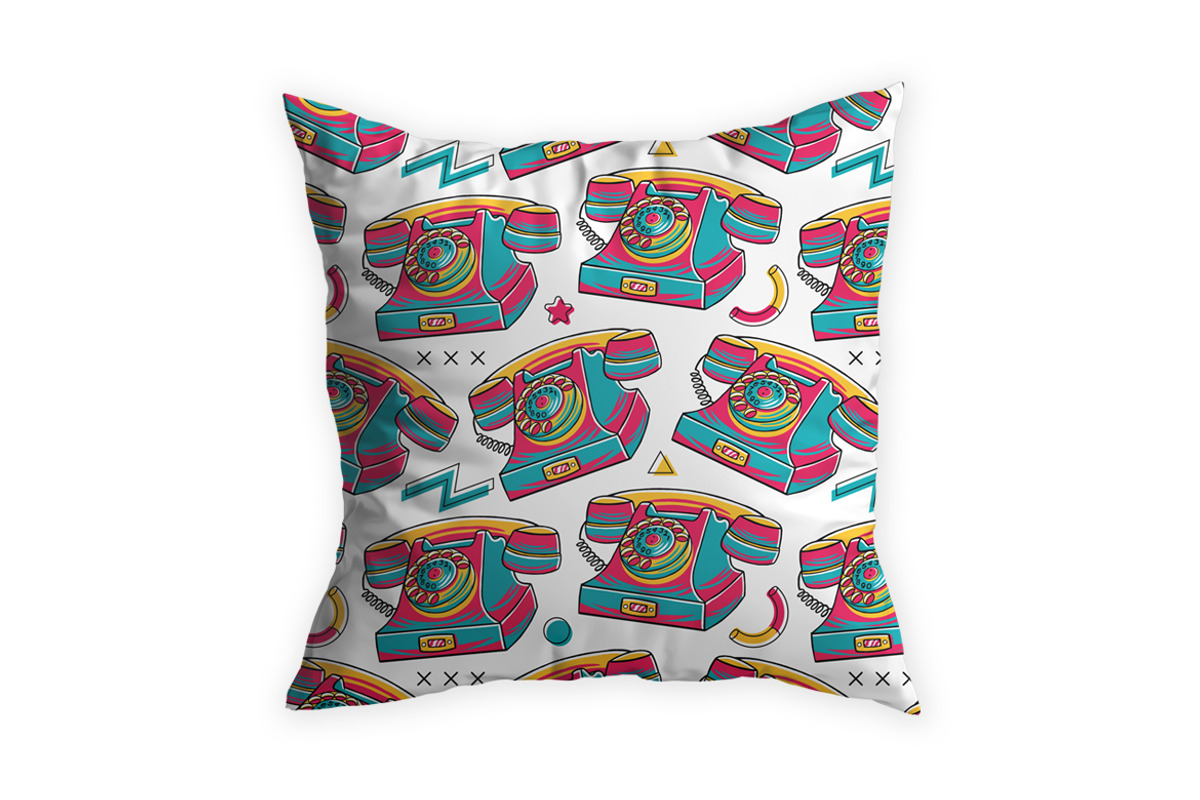 90's Vibe Telephone Seamless Pattern, a Pattern Graphic by MEDZ (Photo 2 of 3)