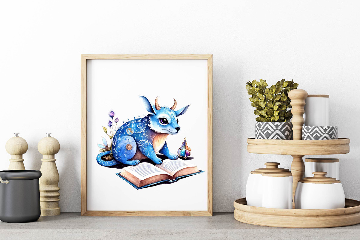 Chubby Animals Reading Book Clipart, an Illustration by Wow Magic (Photo 4 of 4)