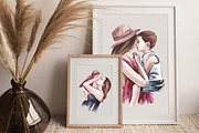 FAMILY watercolor clipart (part - 2), a Person Illustration by Elena_Sedova (Thumbnail 5 of 7)