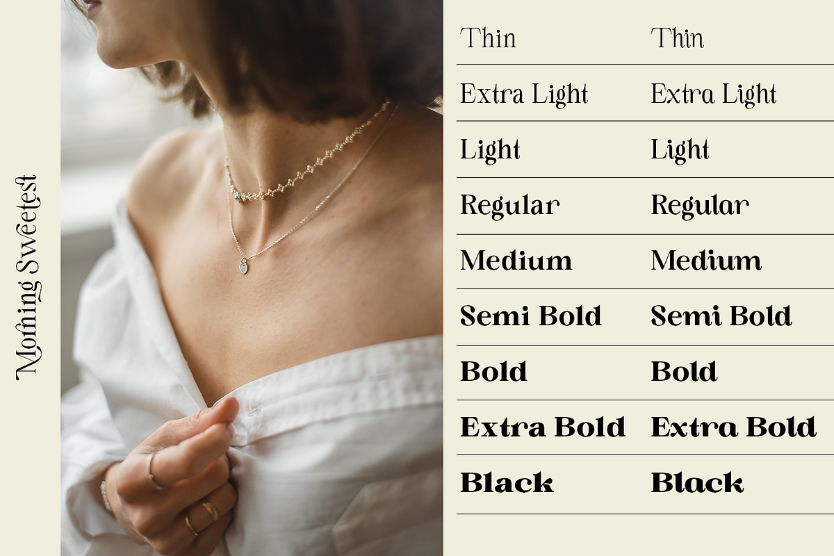 Morning Sweetest - New Classic Serif, a Serif Font by TypeClassHeroes (Photo 2 of 15)