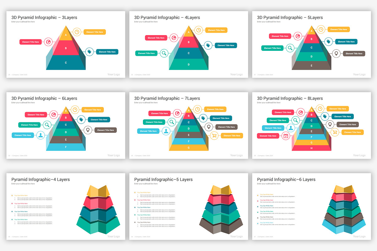 Pyramid Google Slides Infographics, a Presentation Template by SlideOne