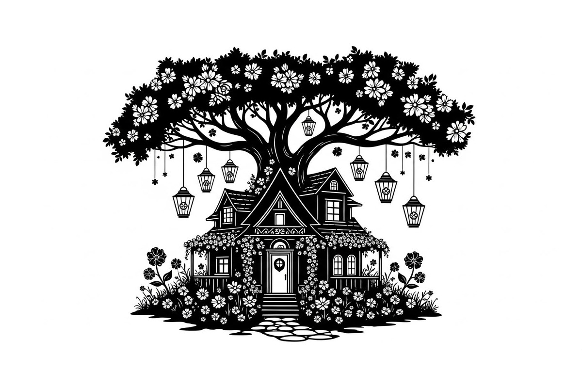 Tree House Silhouette SVG Bundle, an Illustration by jahid234 (Photo 24 of 31)