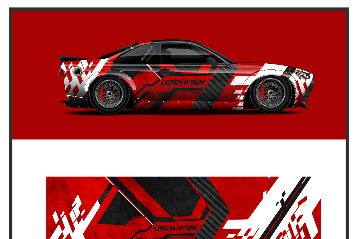 Bold Racing Car Wrap Design, an Object Illustration by CarWrap design (Photo 1 of 3)