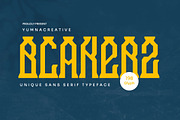 Blakerz - Unique Sans Serif Font, a Sans Serif Font by Dhabee (Thumbnail 1 of 8)