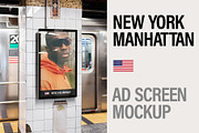 Screen Mockup in New York Subway, an Advertising Mockup by Brandacle Mockups (Thumbnail 5 of 8)
