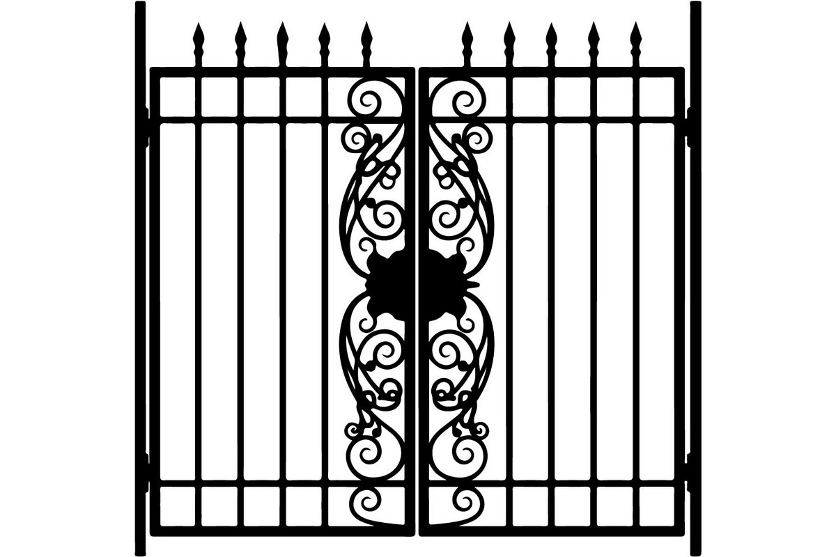 Ornamental Metal Fence Design Vector, an Object Graphic by Designer_Momina (Photo 3 of 13)