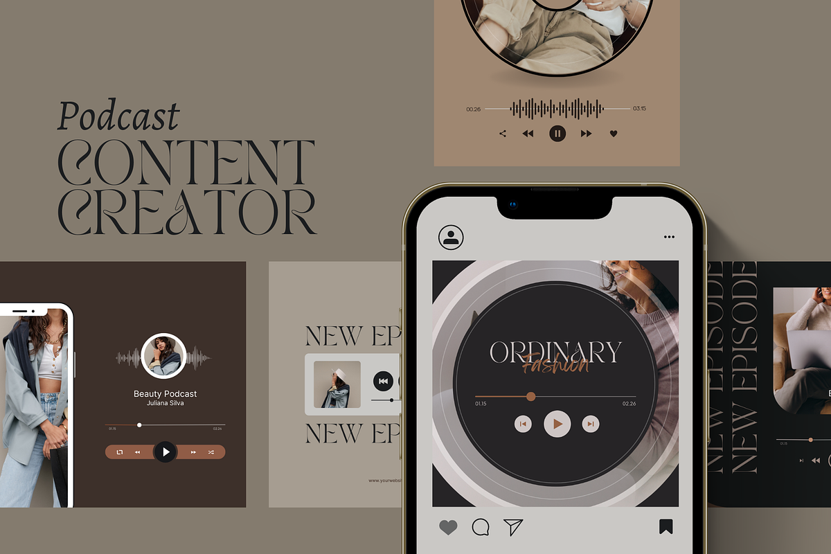 Podcast Canva Instagram Post, a Social Media Template by Angkalimabelas (Photo 1 of 8)