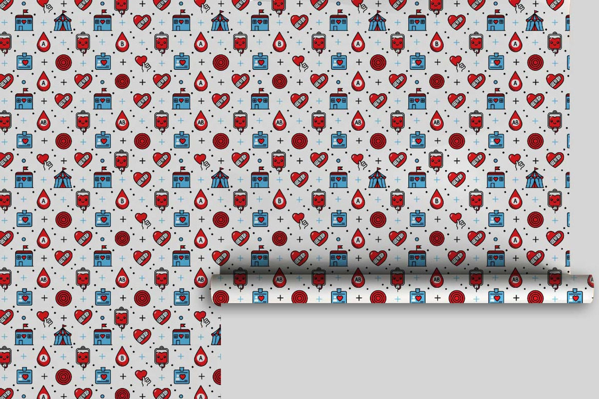 Kawaii Blood Donation Patterns SVG, a Pattern Graphic by one-touch (Photo 12 of 19)