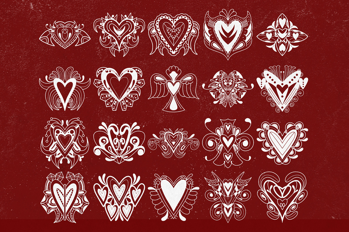 Ornamental Heart Hand Drawn, a Decorative Illustration by Tekuni (Photo 7 of 13)