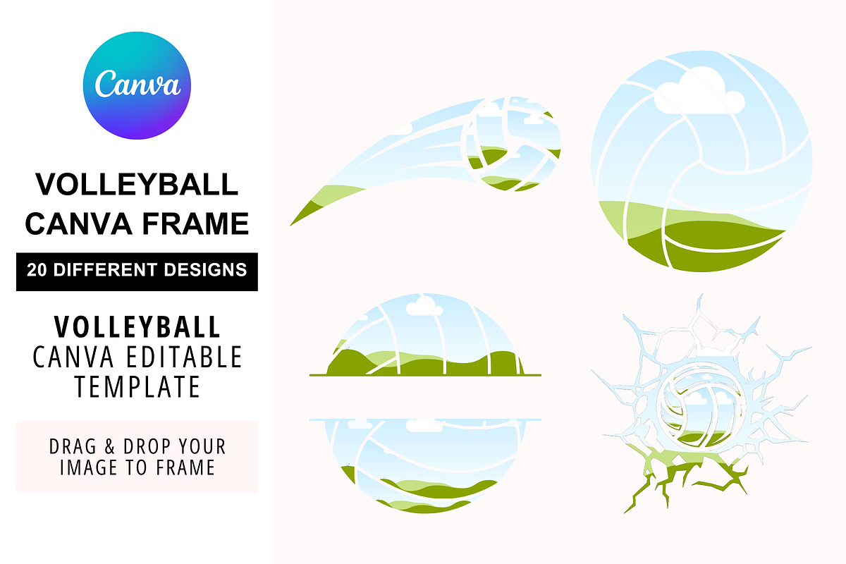 Volleyball Canva Frame Photo Collage, a Poster Template by Snapybiz (Photo 4 of 11)
