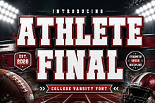 Athlete Final – Bold Varsity Font