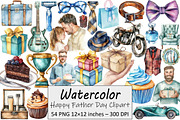 Happy Father Day Clipart, an Illustration by Design Market (Thumbnail 1 of 4)
