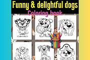 Funny dogs coloring book for kids, an Animal Illustration by Sourcedigi (Thumbnail 1 of 3)