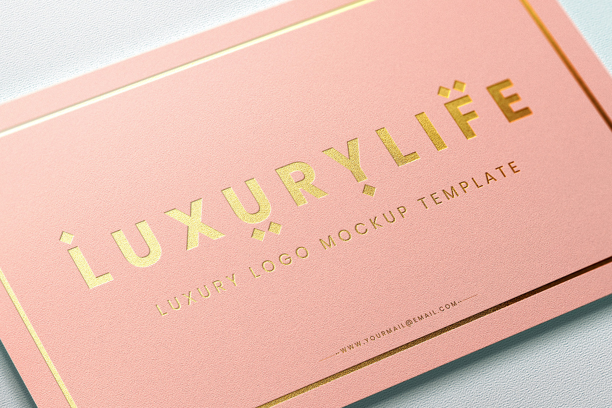 Luxury Golden Embossed Logo Mockup, a Product Mockup by INTENTFX (Photo 1 of 8)