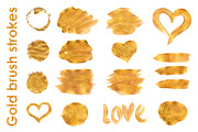 Gold brush strokes & background, a Texture Graphic by Margo Miller (Thumbnail 3 of 23)