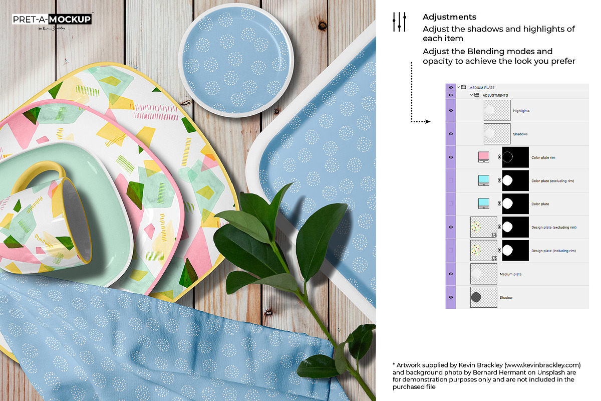 Ceramic Plates & Tray Mockup, a Household Mockup by Pret-a-Mockup (Photo 8 of 9)