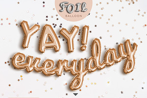 Foil Balloon Text Effect