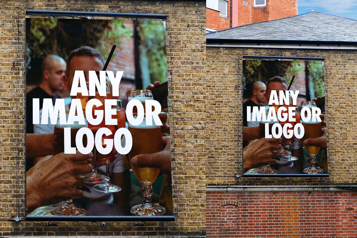 Outdoor Building Sign Mockup, an Advertising Mockup by Studio 97 | Mockups (Photo 2 of 2)