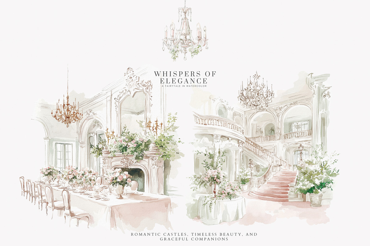 chateau art vintage chateau png, a Decorative Illustration by Patishop Art (Photo 9 of 16)