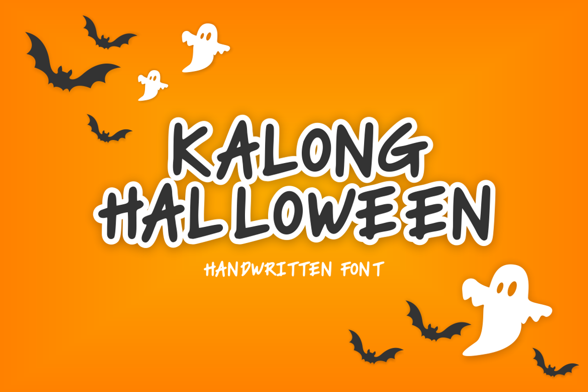 Kalong Halloween font, a Handwritten Font by brahamb_design (Photo 1 of 5)