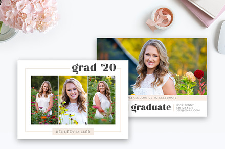 Senior Grad Card Template, an Invitation Template by Sweet Little Muse