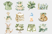 Watercolor Cute Safari Clipart, a Seasonal Illustration by Design Market (Thumbnail 5 of 5)