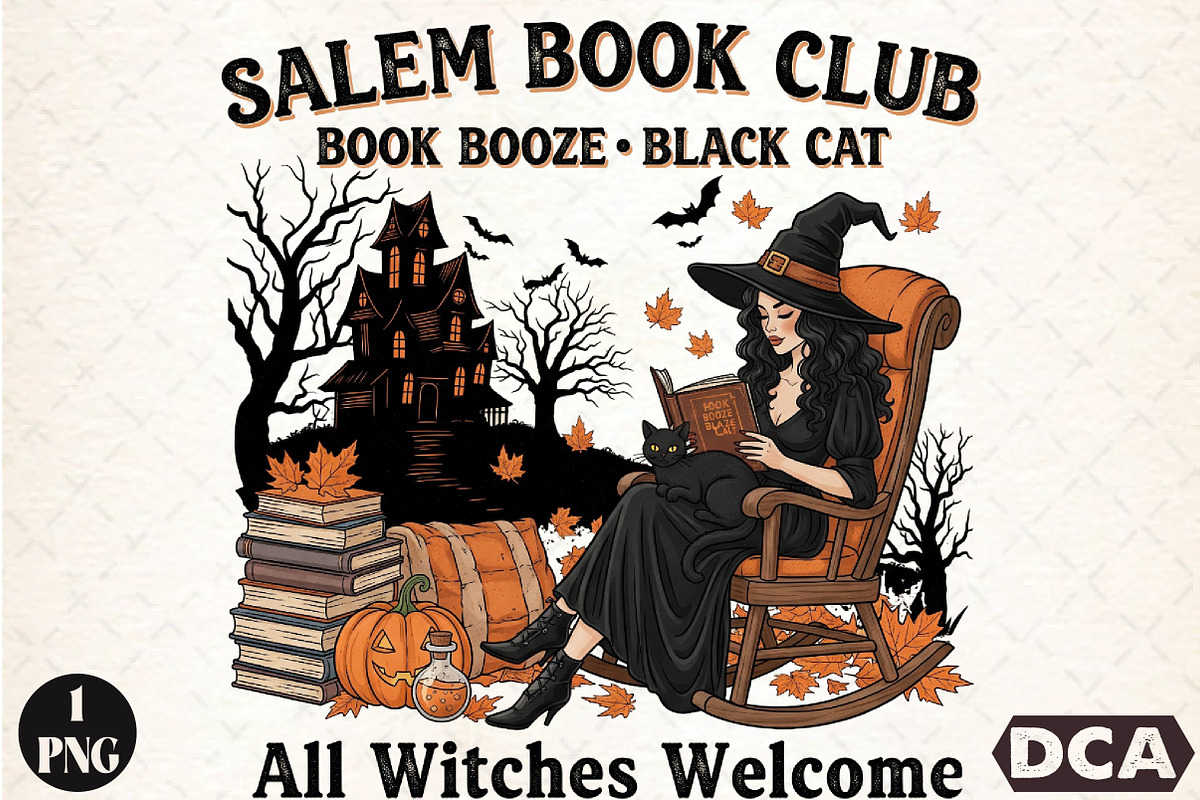 Halloween Fall Witch Salem Book Club, an Illustration by DreamCafeArt (Photo 1 of 7)