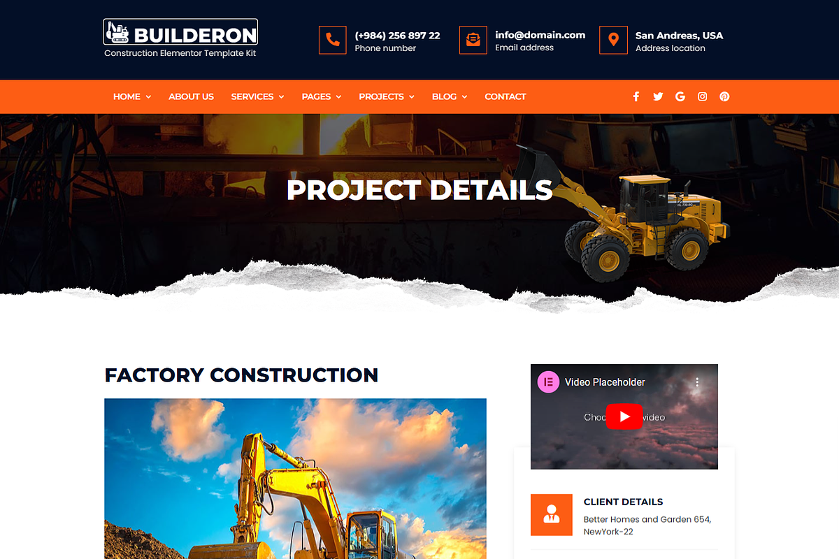 Construction Elementor Template Kit, a Landing Page Template by Elite Templates (Photo 13 of 15)