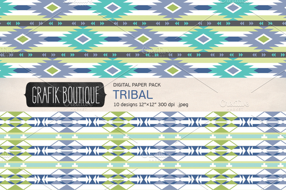 Tribal aztec pattern mint preview 3