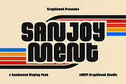 Sanjoyment, a Sans Serif Font by graphicook (Thumbnail 1 of 10)