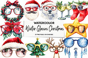 Winter Glasses Christmas Clipart, an Illustration by DreamArtGraphic (Thumbnail 1 of 5)
