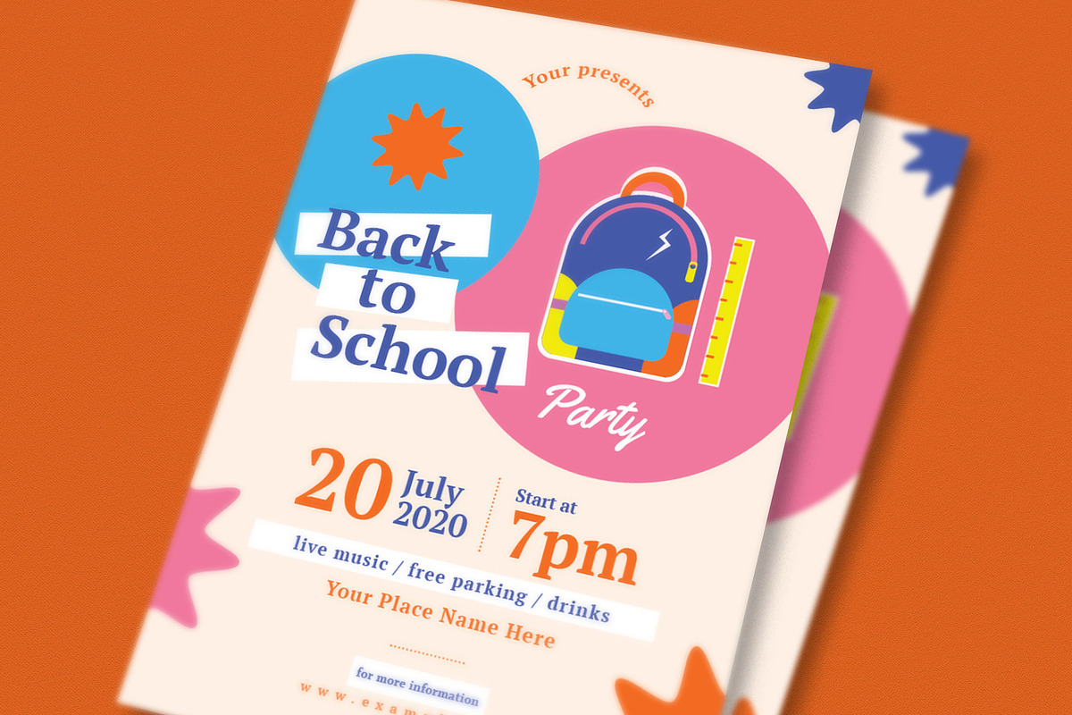 Back To School Flyer Set, a Flyer Template by graphicook (Photo 2 of 3)