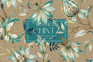 BOTANICAL CHINTZ_ WATERCOLOR PATTERN