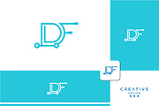 Shopping cart logo with DF, FD, a Branding & Logo Template by art_creater (Thumbnail 2 of 2)