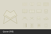 Over 100 Islamic Icons Set, an Outline Icon by UX Monster (Thumbnail 11 of 14)