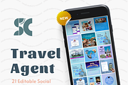 Social Media Template for Travel, a Social Media Template by SmallMakersContent (Thumbnail 1 of 4)