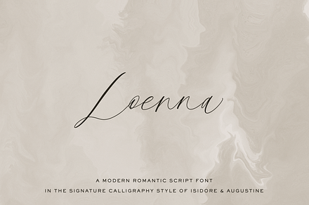 Loenna - Calligraphy Font, a Script Font by Isidore & Augustine