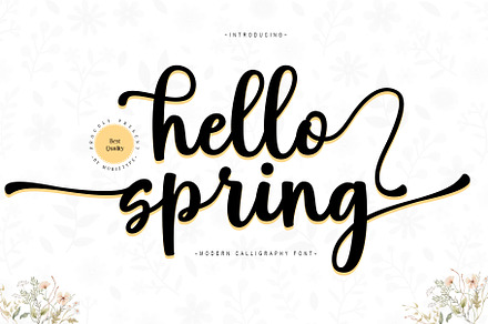 Hello Spring Script Font