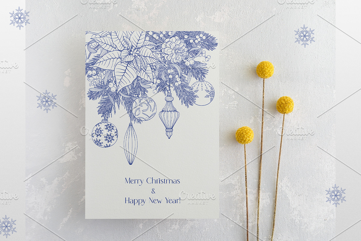 Christmas Hand drawn Vector set, an Object Illustration by ON_lineart_store (Photo 3 of 10)